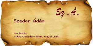 Szeder Ádám névjegykártya