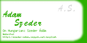 adam szeder business card