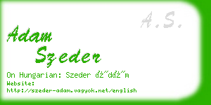 adam szeder business card